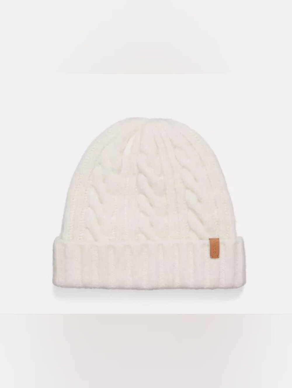 Vince Airspun Merino Wool-Blend Cable-Knit Cuffed Hat